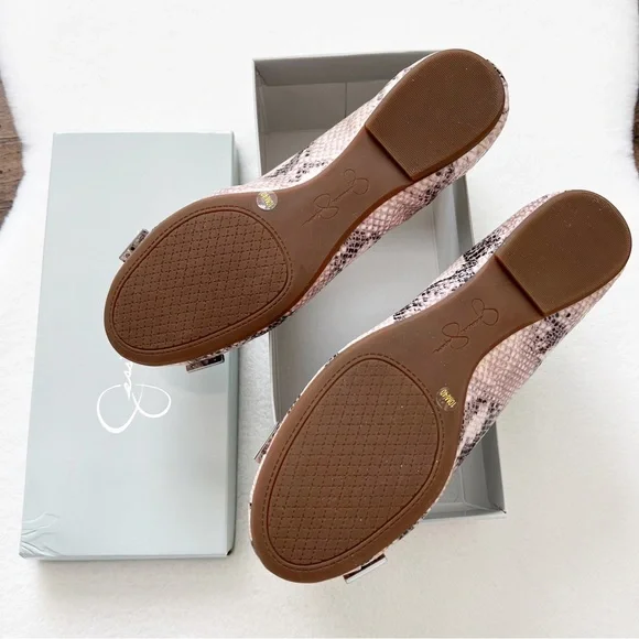 Jessica Simpson Marieta Ballet Flat Snake Print Bow Flat Women’s Size 10 M - Picture 16 of 17